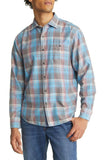 Camisa de manga larga a cuadros Fresno de Tommy Bahama para hombre, talla grande y alta, gris niebla, talla 4XL