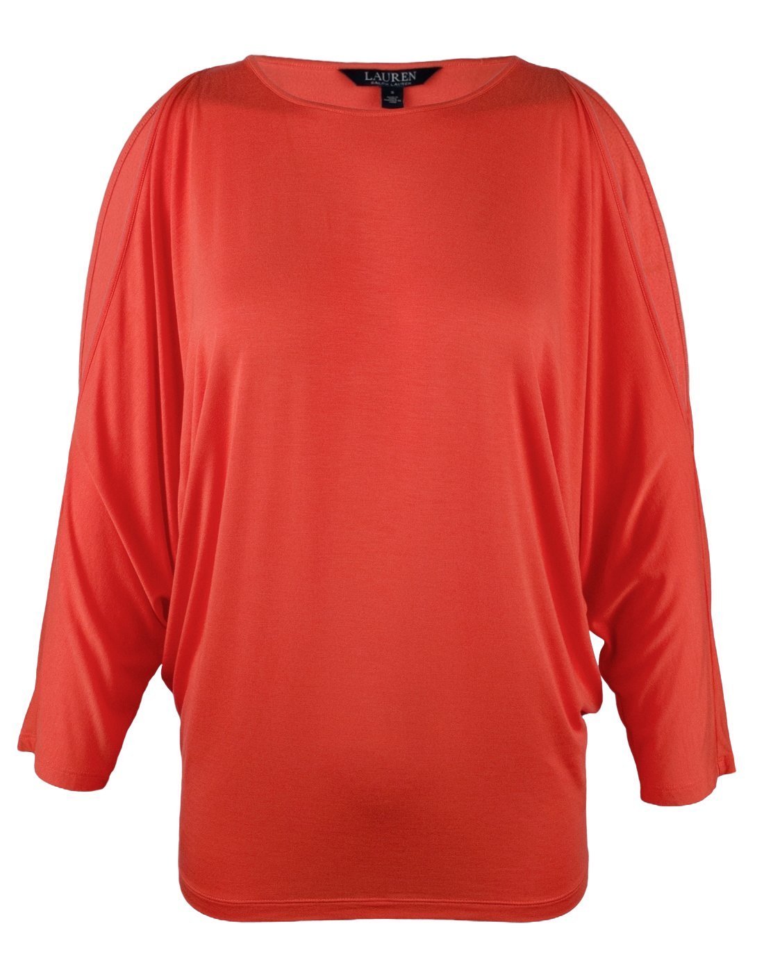 Lauren Ralph Lauren Women's Cutout Shoulder Knit Jersey Top SO L