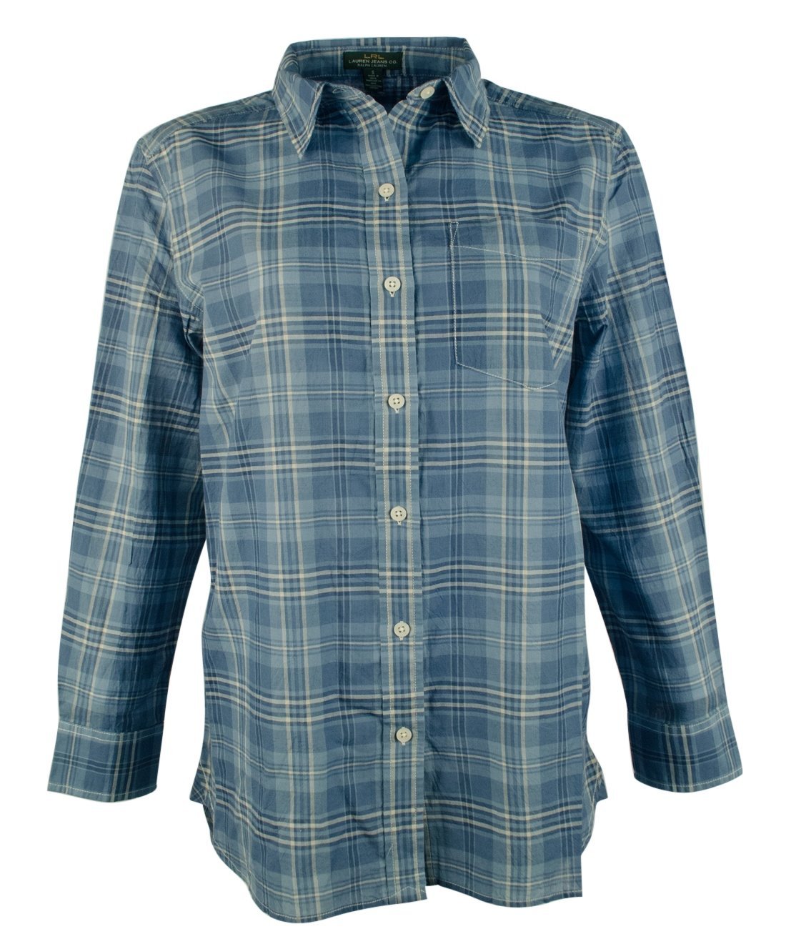 Lauren Ralph Lauren Women's Plaid Long Sleeve Button Down Shirt