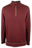 Tommy Bahama Flipshore Sudadera reversible con media cremallera para hombre, talla pequeña, color piedra spa