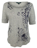 Lauren Ralph Lauren Women's Petite Linen Scoopneck Tee