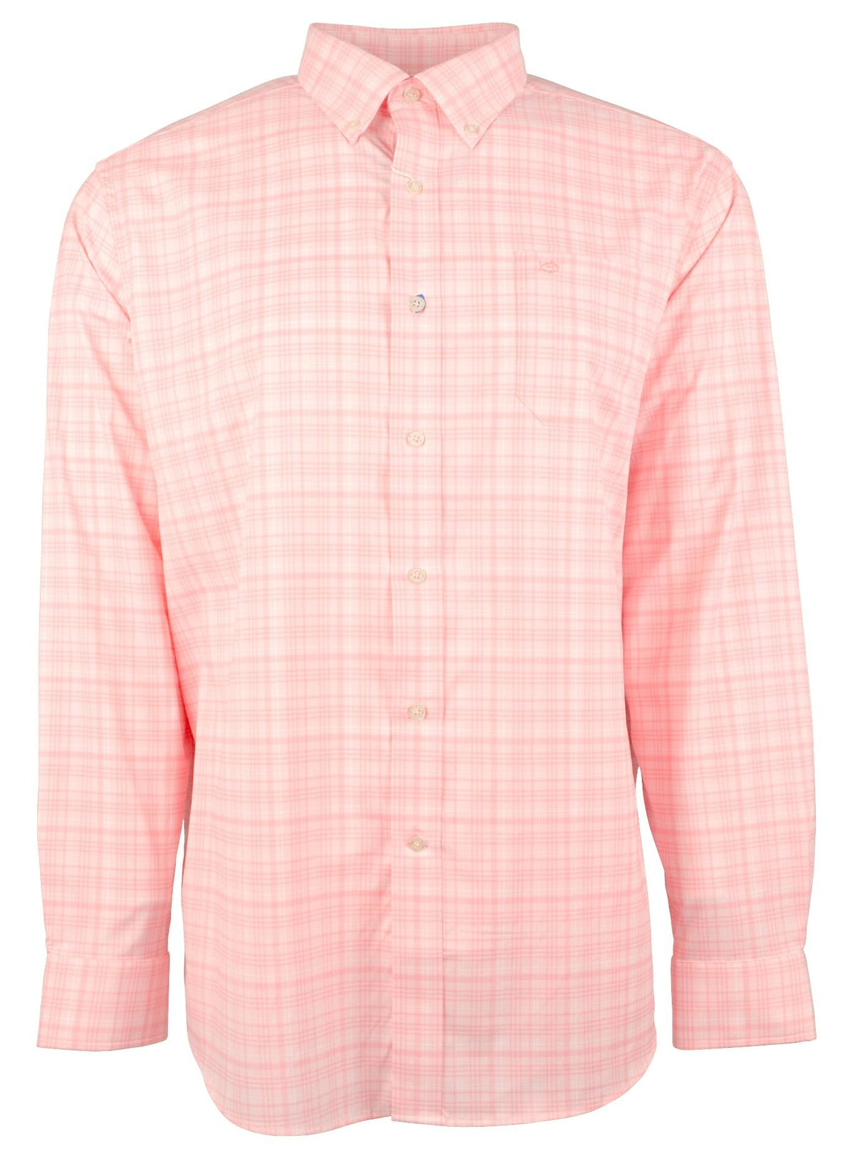 Southern Tide Erkek Intercoastal Keoee Ekose Uzun Kollu Spor Gömlek X-Large Gül Allığı
