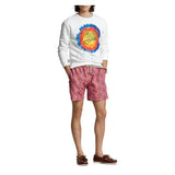 Polo Ralph Lauren Men's Logo Tie-Dye-Print Long Sleeve Fleece Sweatshirt Wht...