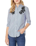 Lauren Ralph Lauren Women's Lace Patch Shirt WM L