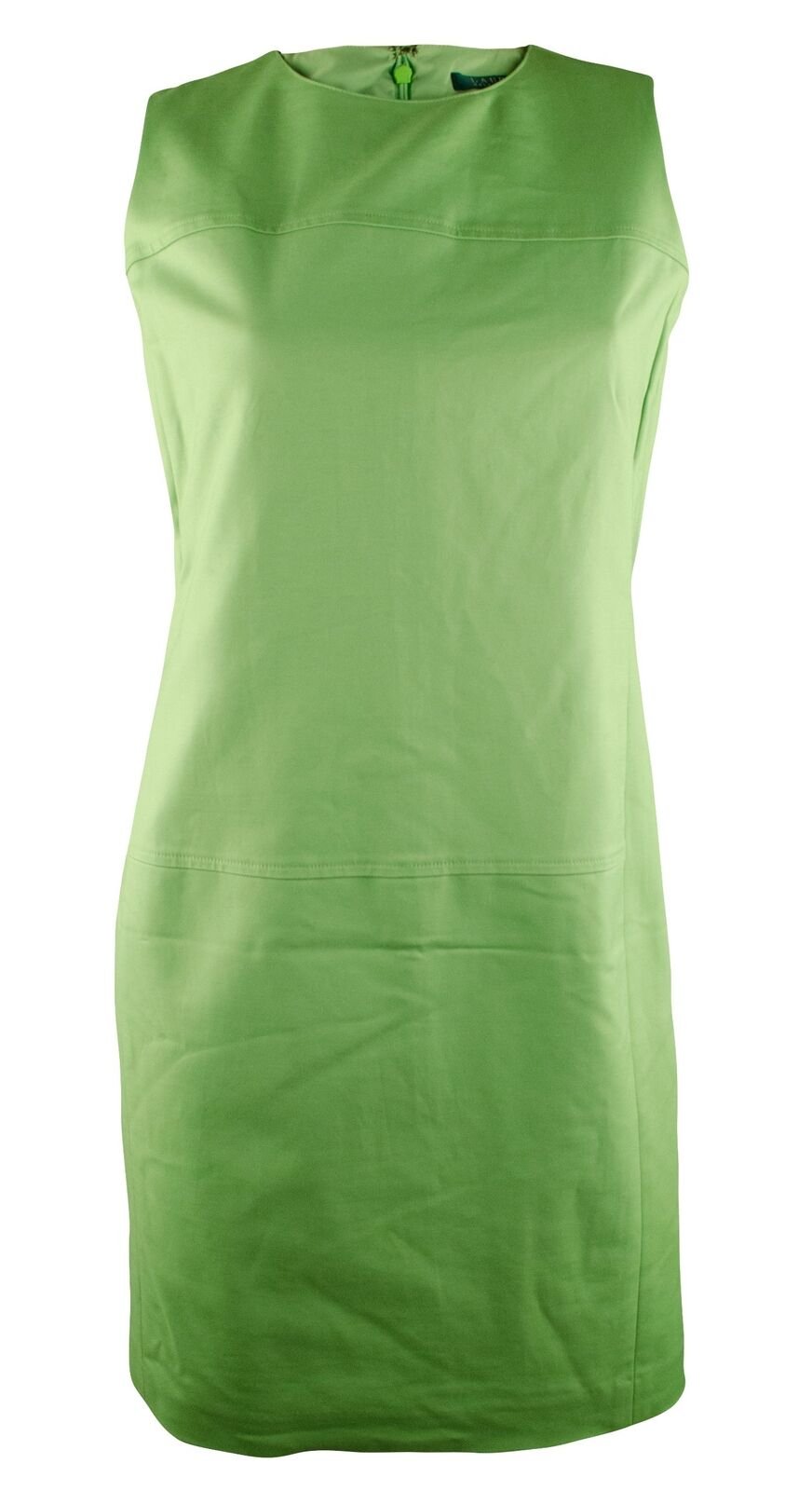 Lauren Ralph Lauren Women's Basic Seamed Cotton Sheath Dress (8, Garden Lime)