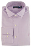 Men's Classic Fit Herringbone Dress Shirt-PpW-15-34/35 Purple/White