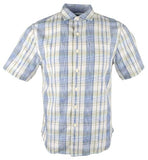 Tommy Bahama Men's Tortola Surf Plaid Short-Sleeve Shirt Bering Blue Small