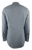 Men's Long Sleeve Shane Plaid Slim Fit Shirt-SB-XL Shadow Blue