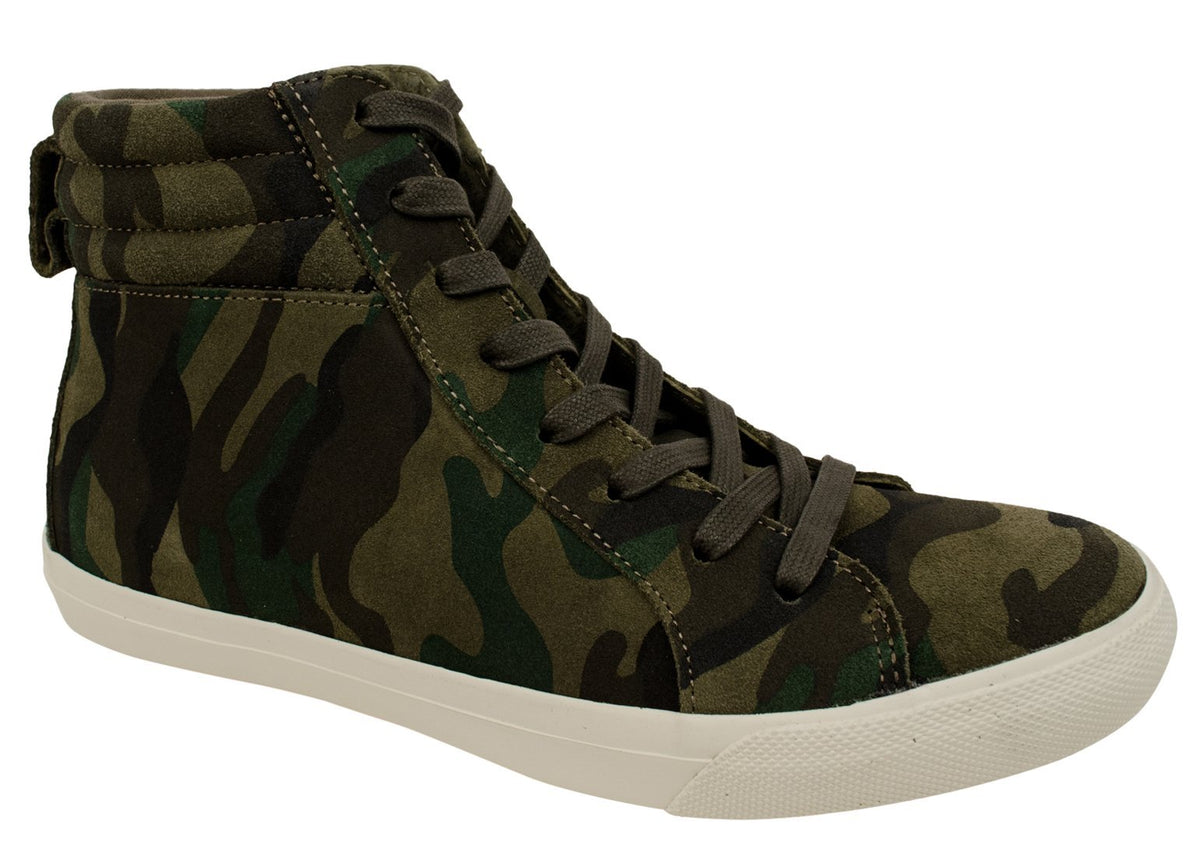 Polo Ralph Lauren Men's Gaven Camo Print Suede High Top Sneakers