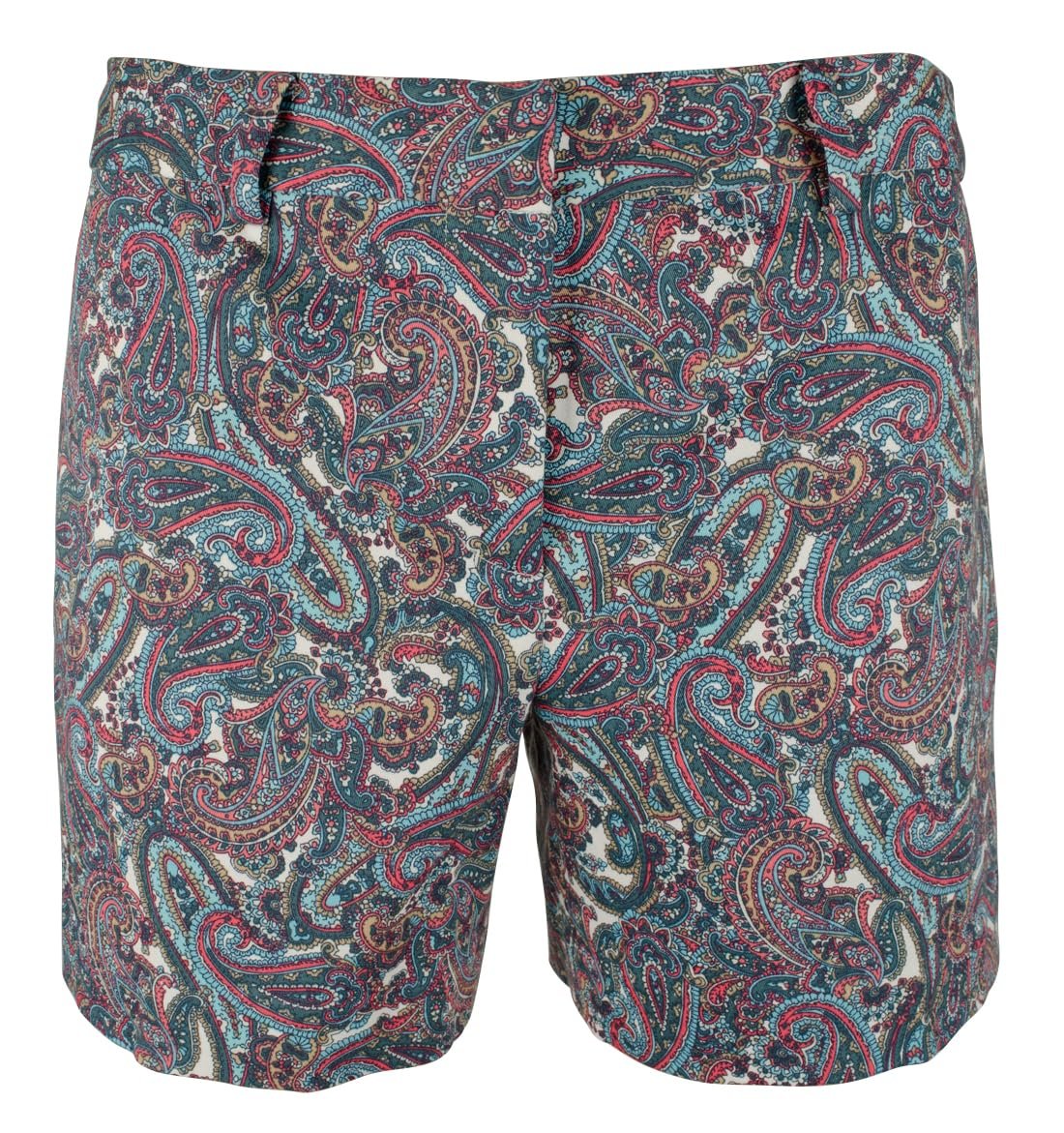 Michael Kors Women's Plus Size Stretch Paisley Pattern Chino Shorts