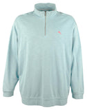 Tommy Bahama Erkek Büyük ve Uzun Tobago Koyu Yarım Fermuarlı Sweatshirt Sütlü Mavi 4XB