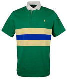 Men's Club Classic Fit Mesh Short Sleeve Polo Shirt GMlt Large Green Multi