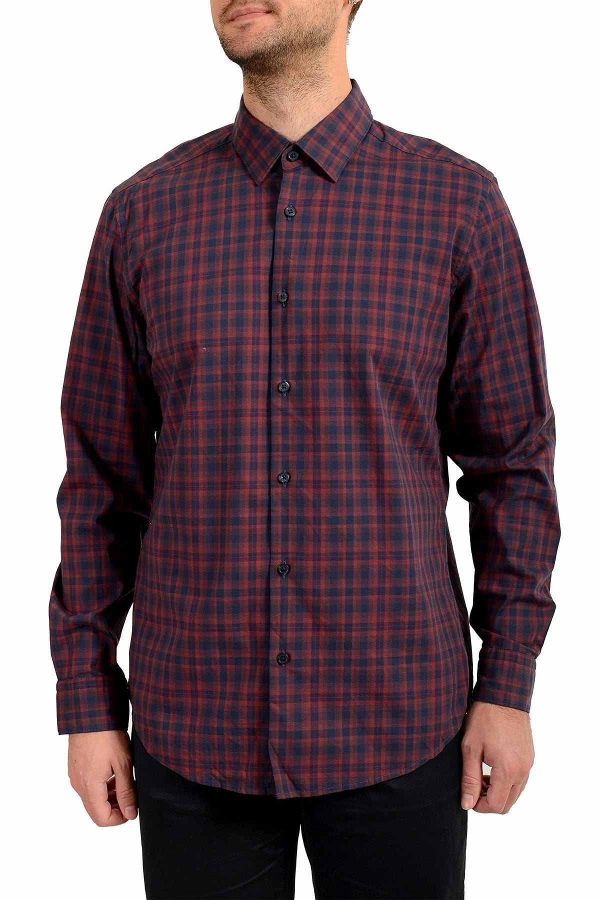 Hugo Boss Men's Lukas Regular Fit Stretch Long Sleeves Shirt DR X Large