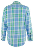 Lauren Ralph Lauren Women's Petite Plaid Roll Tab Button Down Shirt BM PXS