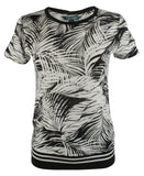 Customer Return Ralph Lauren Women's Plus Palm Linen Blend Short Sleeve Shirt 1X