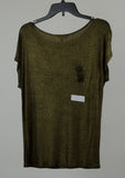 Customer return Lauren Ralph Lauren Women's Metallic Knit Top Shirt-G-Small