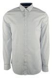 Michael Kors Men's Long Sleeve Dash Pattern Slim Fit Shirt