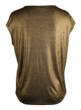 Customer return Lauren Ralph Lauren Women's Metallic Knit Top Shirt-G-Small