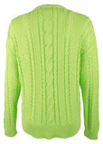 Ralph Lauren Women's Aran Knit Crewneck Cotton Pullover Sweater X Large