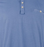 Tommy Bahama Schooner Stripe - Camiseta Henley de manga corta para hombre, color azul holandés mediano