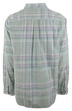 Camisa Tommy Bahama Coastline de pana verde a cuadros de manga larga para hombre, talla pequeña, trucha