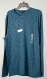 Customer Return Michael Kors Men's Cotton Blend Crew Long Sleeve Shirt Washed Teal XL