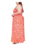 Michael Kors Women's Plus Size Smocked Strap Sleeveless Maxi Dress