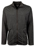 Tommy Bahama Erkek Yeni Roger Point Tam Fermuarlı IslandZone Sweatshirt Ceket Kömür Küçük