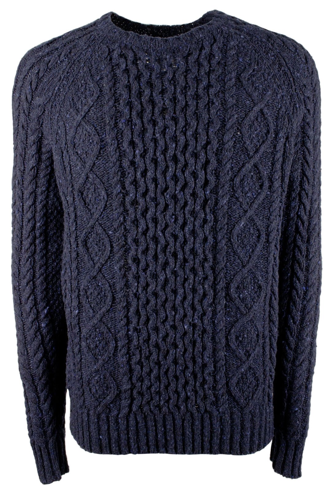 Customer Return Polo Ralph Lauren Men's Long Sleeved Wool Blend  Sweater Navy Blue Large