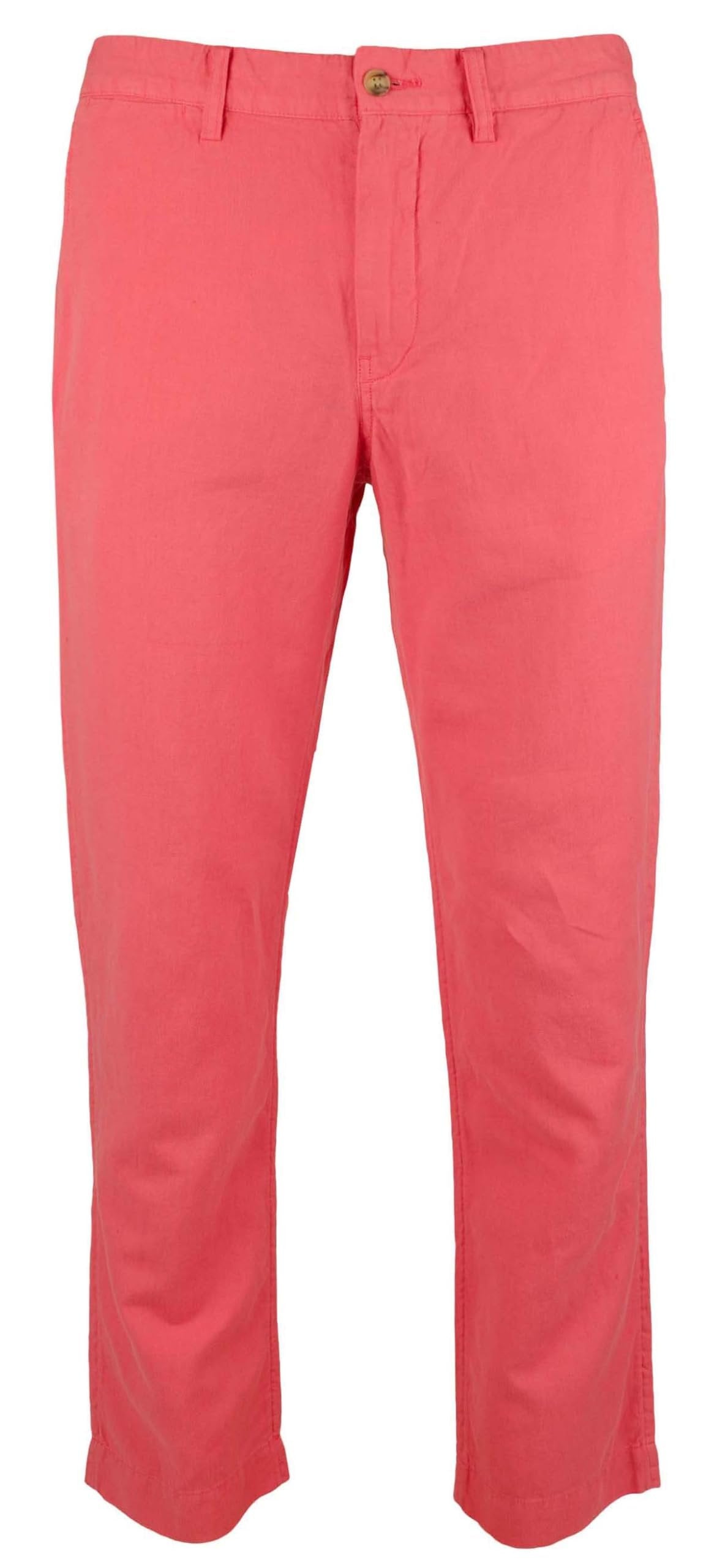 Polo Ralph Lauren Men's Straight Fit Linen Cotton Pants Rd 32x32 Red