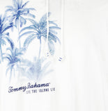 Tommy Bahama Erkek Büyük ve Uzun Ormanın Frond'u Lüks Uzun Kollu Kapüşonlu Tişört 3XB Beyaz