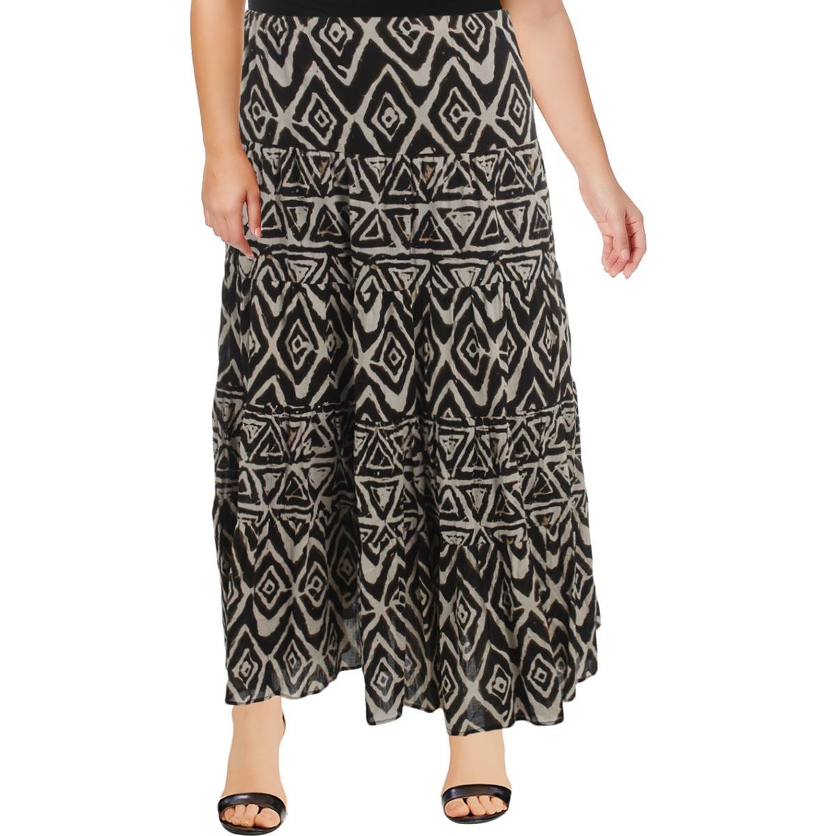 Lauren Ralph Lauren Women's Plus Size Printed Maxi Skirt 1X
