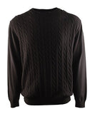 Men's Crewneck Knit Sweater B Small Black