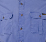 Customer Ruturn Polo Ralph Lauren Men's Overland Canvas Workshirt Shirtt.-Blue-