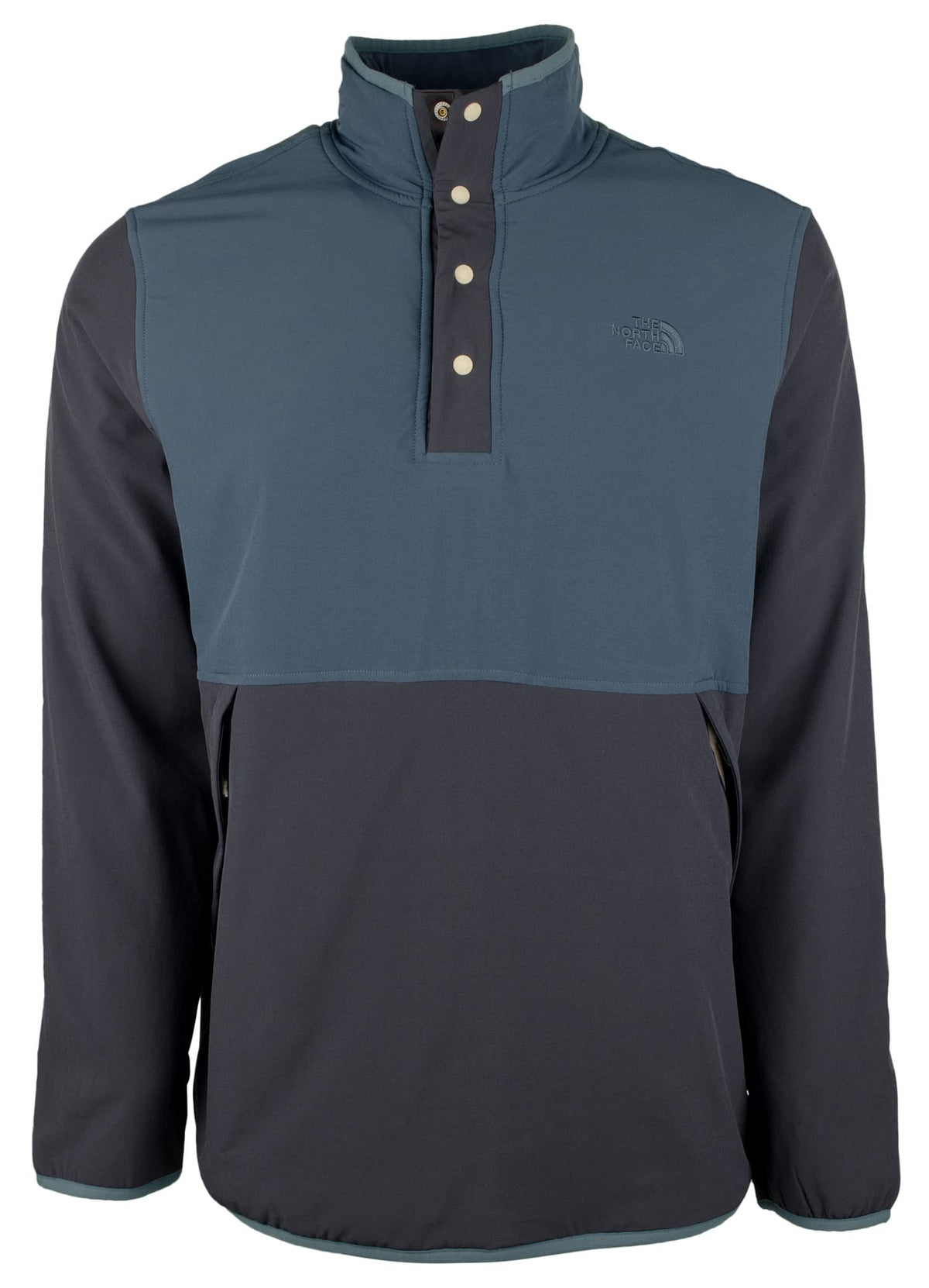 THE NORTH FACE Men's Mountain Insulated Sweatshirt Pullover - Blue Wing Teal/Aviator Navy - Small