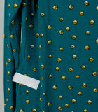 Customer Return Michael Kors Women's Draped Pyramid-Stud Print Blouse Top-DSG-S