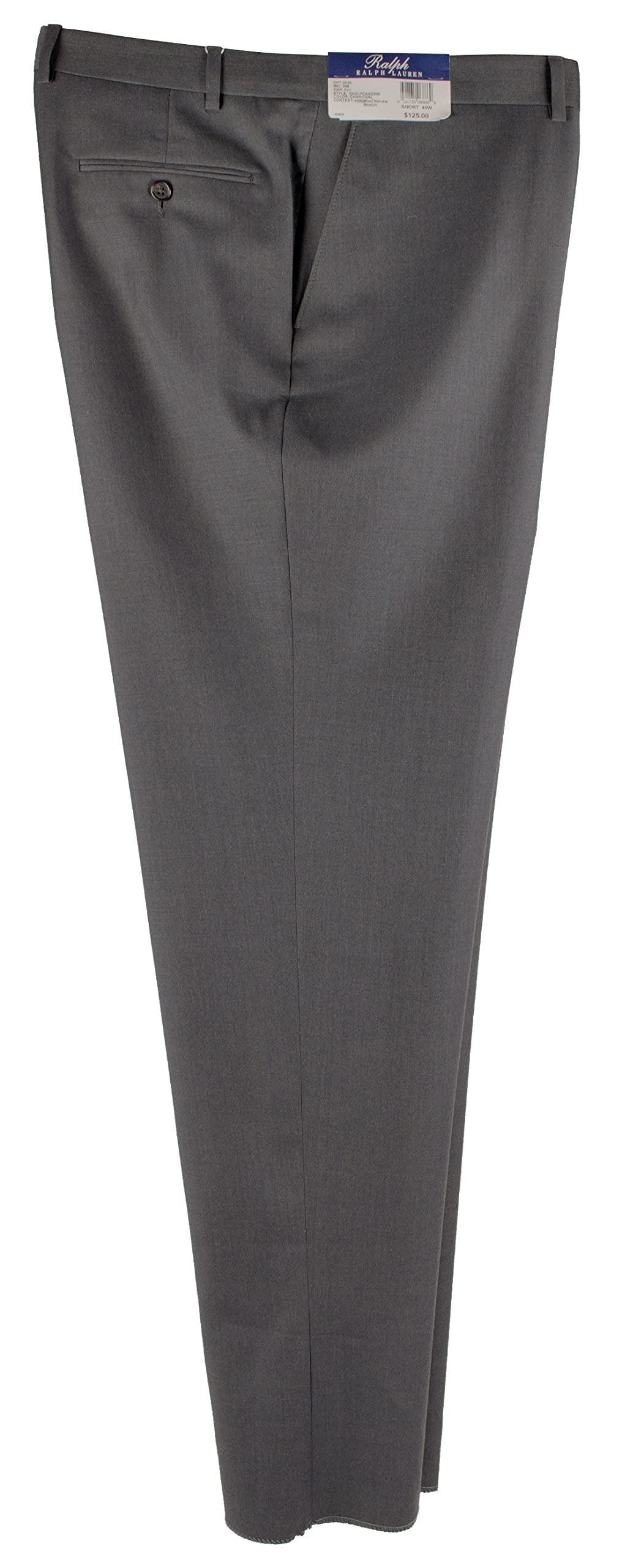 Ralph Ralph Lauren Men's Wool Natural Stretch  Flat Front Dress Pants