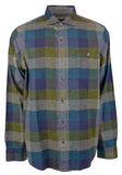 Camisa de franela de manga larga a cuadros Bonfire Canyon Beach de Tommy Bahama para hombre, talla grande y alta, color oliva quemado 4XB