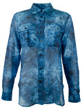 Ralph Lauren Women's Petite Tie Dye Button Up Shirt