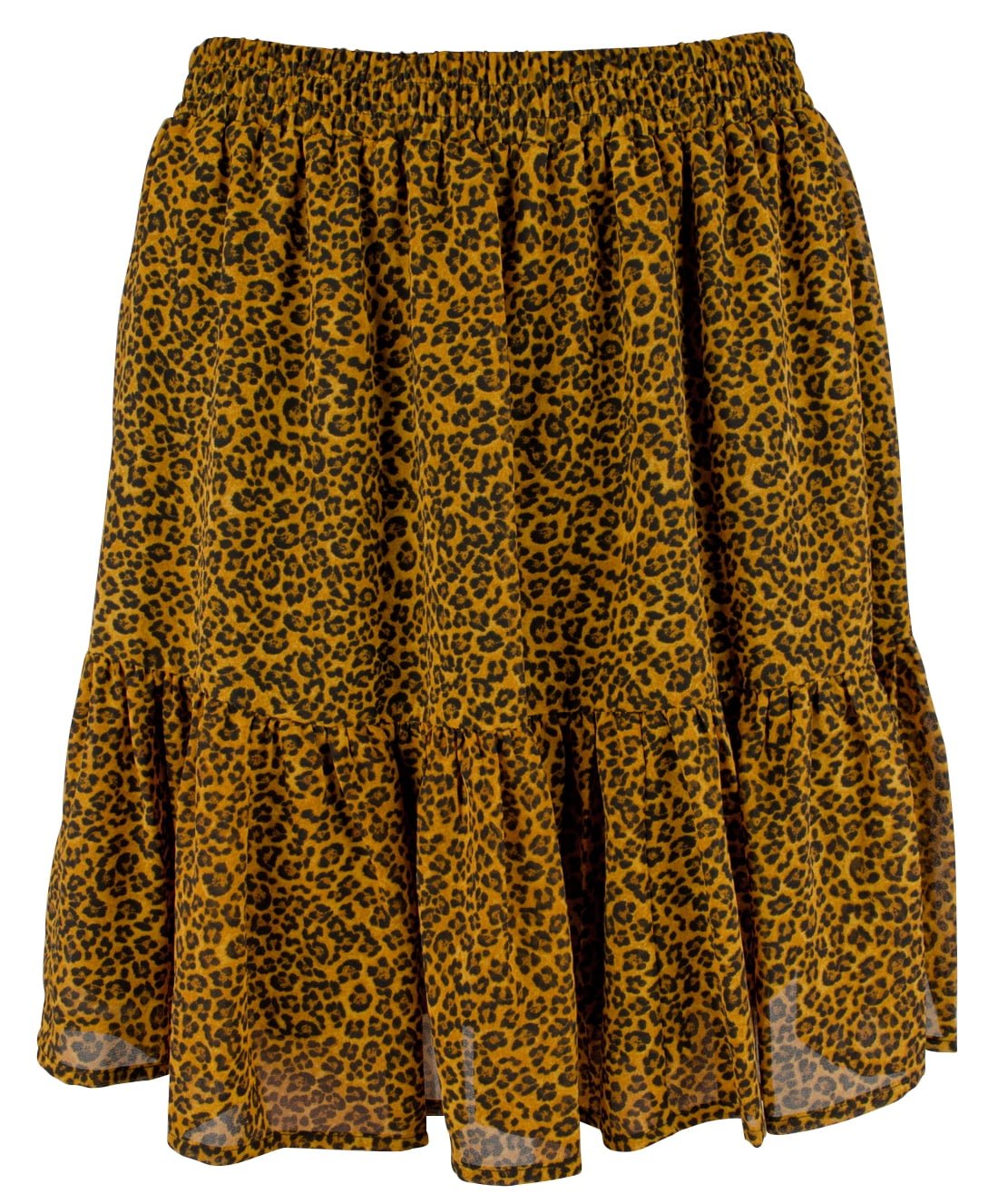Michael Kors Women's Leopard Print Georgette Ruffled Mini Skirt MGld Small