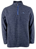 Tommy Bahama Cloud Peak - Jersey polar con media cremallera para hombre, talla pequeña, color océano profundo