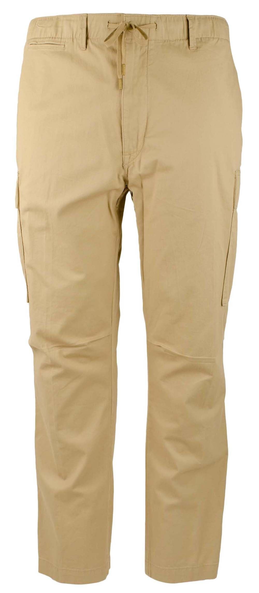 POLO RALPH LAUREN Men's Big & Tall Stretch Drawstring Slim Fit Cargo Pant Khk...