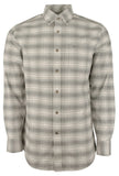 Camisa Oxford de manga larga con doble cepillado para hombre Southern Tide, gris grava, talla mediana