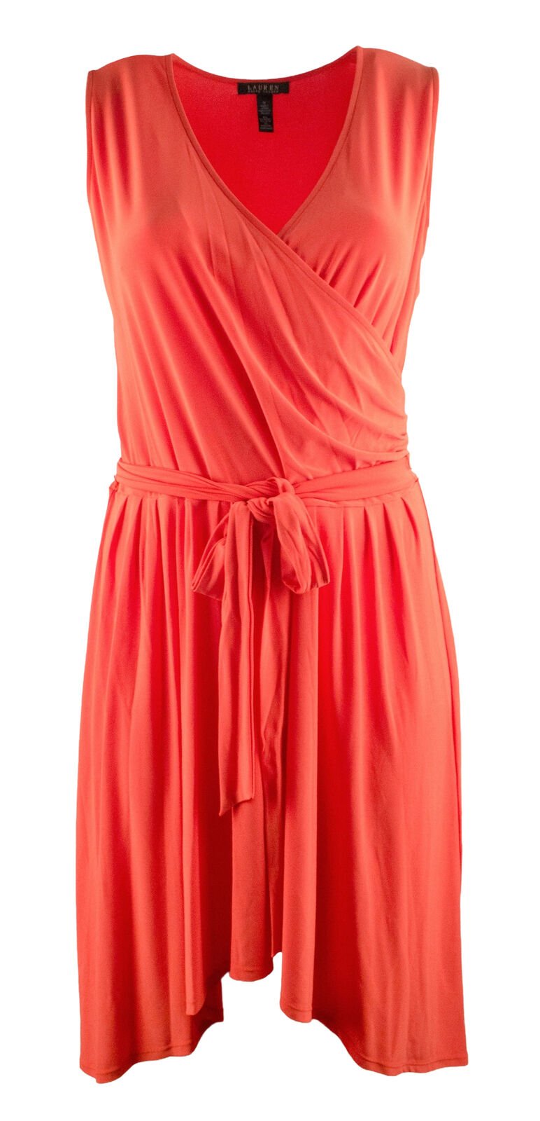 Customer Return Lauren Ralph Lauren Women's Plus Size Sleeveless Belted Dress-TO-3X