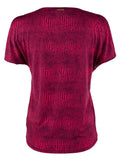 Michael Kors Women's Reptile Print Matte Jersey Slit Sleeve Top-PN-XS