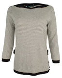 Lauren Ralph Lauren Women's Petite Ruffled Striped Sweater