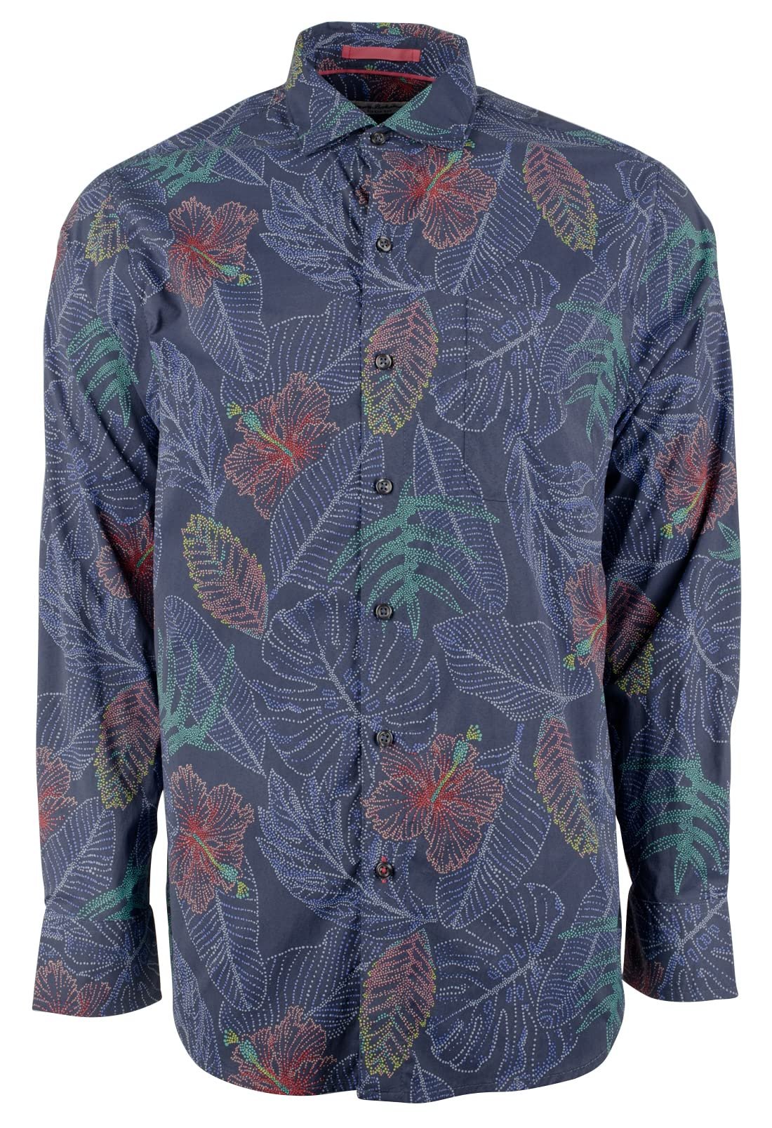 Camisa Tommy Bahama Siesta Key de manga larga con frondas grabadas para hombre, talla grande
