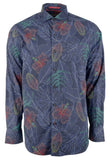 Camisa Tommy Bahama Siesta Key de manga larga con frondas grabadas para hombre, talla grande