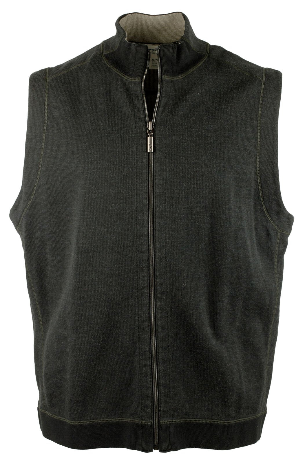 Tommy Bahama - Chaleco reversible con cremallera completa Flipsider para hombre, talla mediana