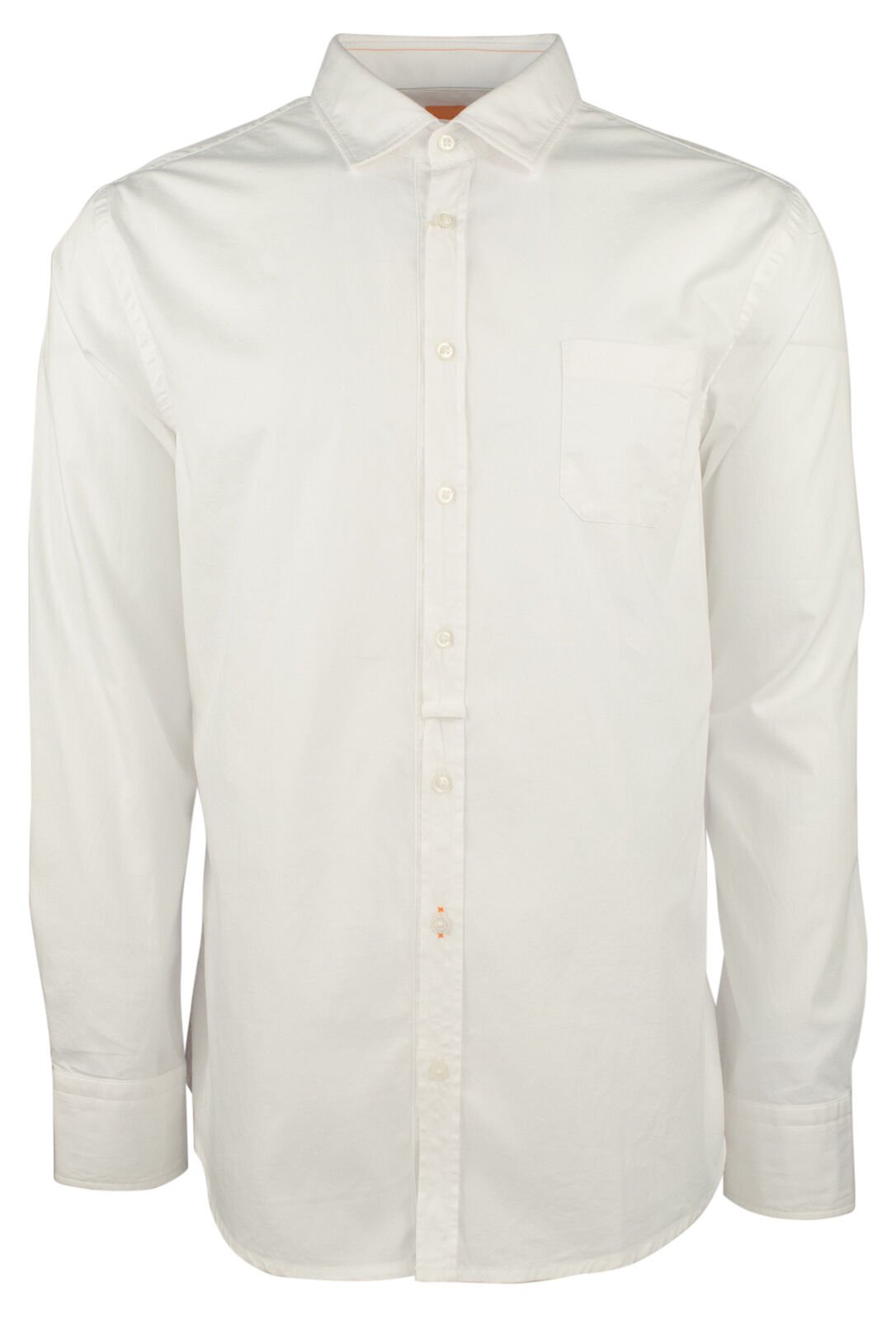 Hugo Boss Men's Orange Label EslimE Slim Fit Solid Shirt 2XL White